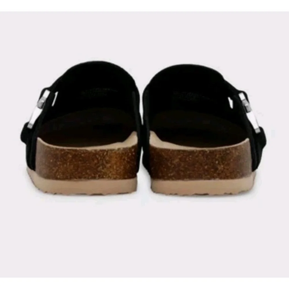 New Culture Kings Loiter Spire Mule Clog Slide On Black/Stone Leather Sz 11 Men